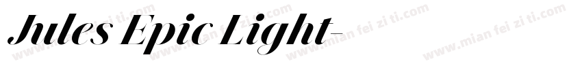 Jules Epic Light字体转换